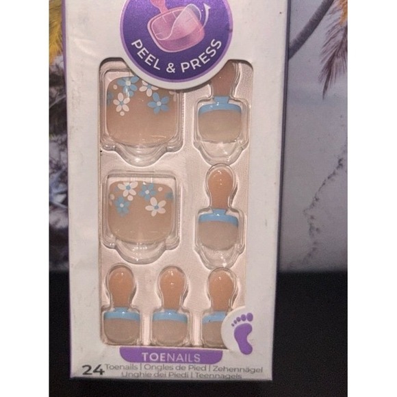 Kiss Other - imPRESS Press-On Toenails No Glue Pedi 24 Toenails Paradise Ticket